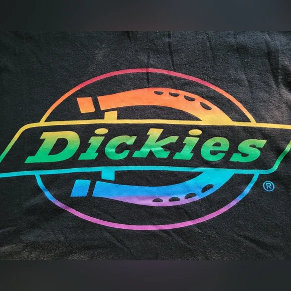 Dickies rainbow logo tee black t-shirt - Picture 2 of 3